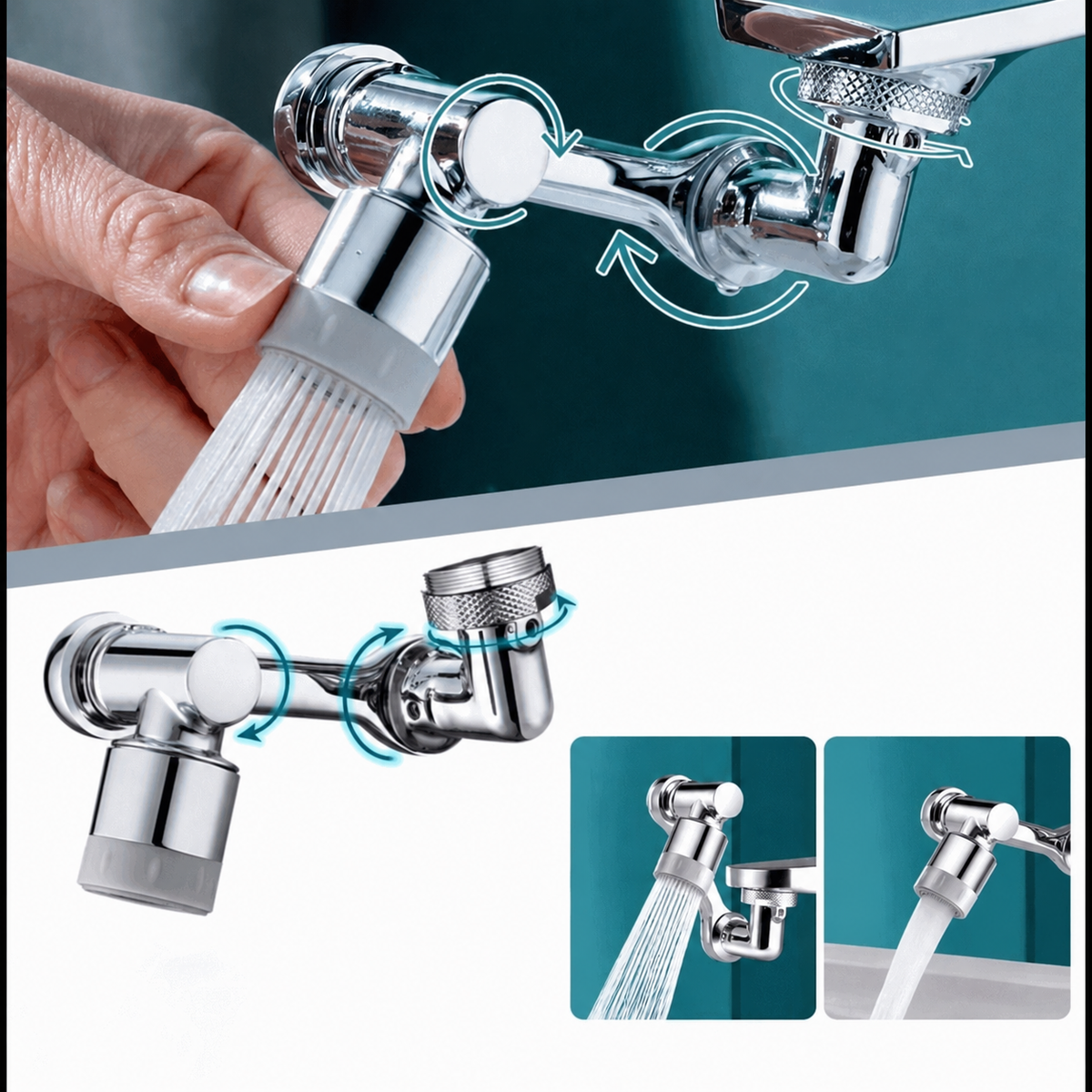 AQUASPIN® 1080°| Drehbarer Wasserhahn-Aufsatz