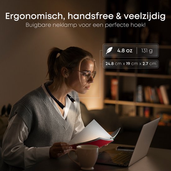 NeckLight™ | Lesen und Arbeiten bequem und freihändig machen