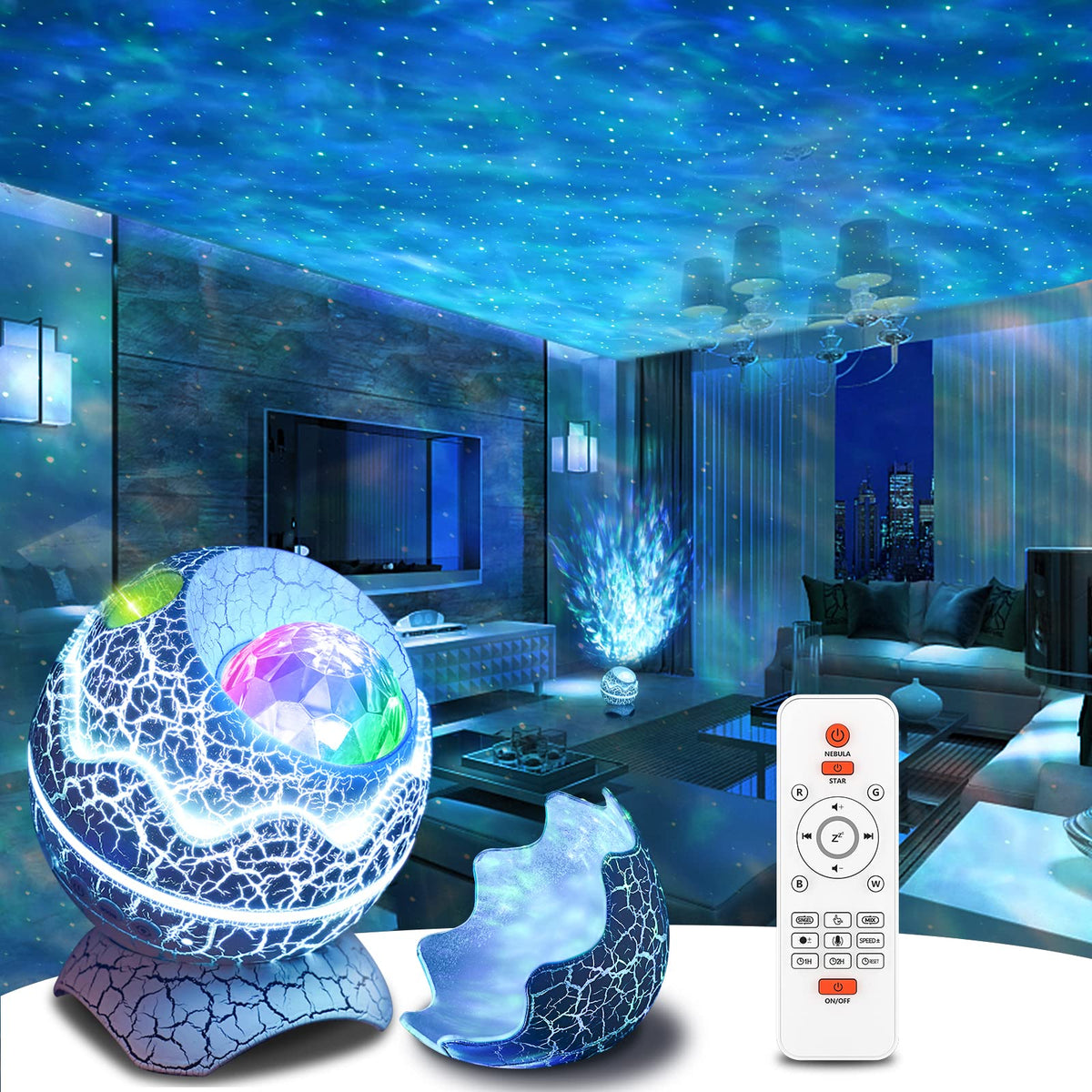 Galaxy Glow™ | Einzigartige Nachtlampe mit Sternenhimmel.