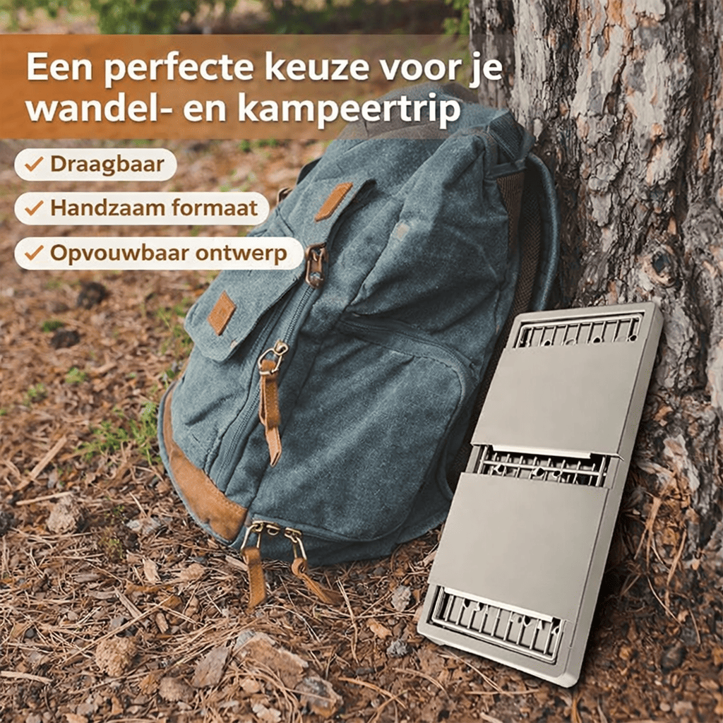 CompactGrill™ | Genieße müheloses Grillen bei jeder Outdoor-Aktivität.